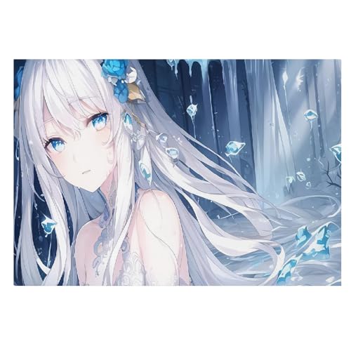 Póster de animé de niña de dibujos animados para decoración de interiores, 50x70cm