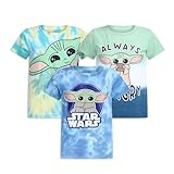 STAR WARS Grogu Boys 3 Pack T-Shirts for Infant Toddler and Big Kids