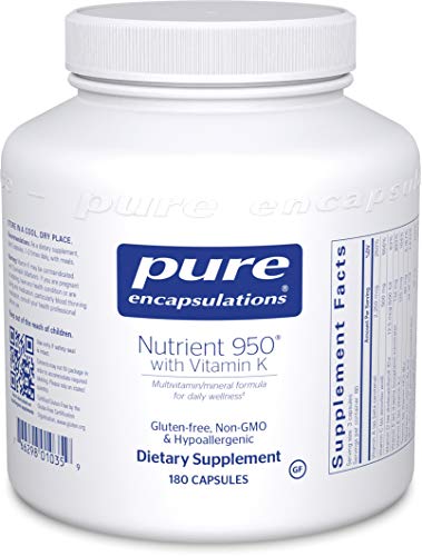 Pure Encapsulations - Nutrient 950 with Vitamin K - Vitamin Mineral Formula for Optimal Health - 180 Capsules