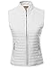 Made by Emma Solid Basic Quilted Vest Side Rib Panel Details Snow White XL