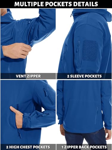 Image of TACVASEN Men's Special Ops Military Tactical Soft Shell Jacket Coat
