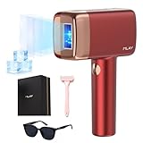 MLAY T14 IPL-Epiliergerät – 96,39% Haarreduktion nach 4 Wochen, 500 Mio. Blitze, Schmerzfrei mit Kühlsystem (kein Laser), für alle Hauttypen Rot