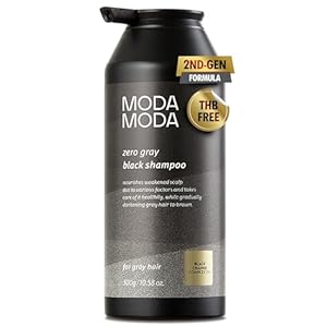 Zero Gray Black Hair Shampoo | Natural Darkening Color Shampoo Hair Dye for Hair & Scalp | Age-Defying & Volumizing Grey Hair Shampoo that Reduces Hair Breakage (10.58 Oz)