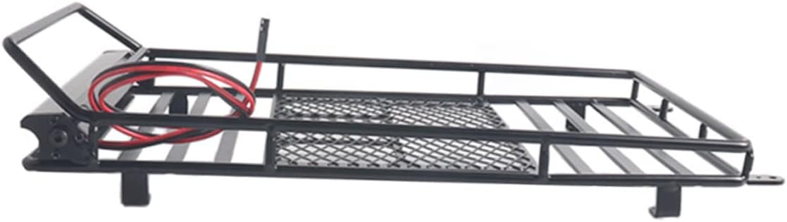 Car Roof Luggage Holder Rack Led Light Rc Crawler Storage Shelf Car Roof Cargo Bracket for Simulation Accessories Lightweight Design