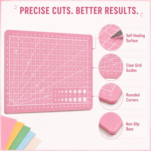 Tabla de corte A5 rosa auto-sanante para manualidades miniatura 4