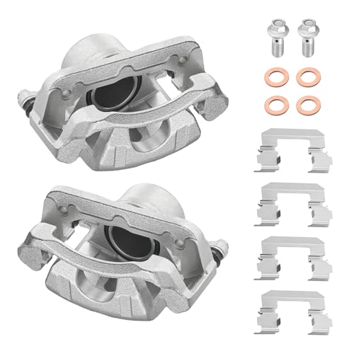 Image of BDFHYK 19-B2670 19-B2671 Front Disc Brake Caliper Assembly Compatible with Honda Pilot 2003 2004 2005 2006 2007 2008 3.5L V6 GAS 2pcs