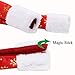 Ruisita 6 Pack Christmas Decorations Refrigerator Door Handle Cover Embroidered Snowflake Print with White Plush Trim Refrigerator Handle Cover for Kitchen Microwave Dishwasher Handle Decorations(6)