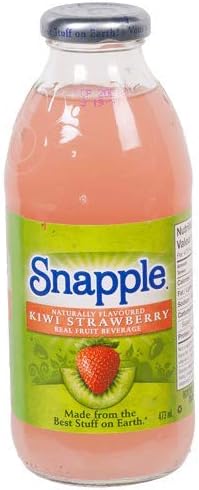 Snapple All Natural Fruit Flavored Teas and Juices, 16 oz Plastic Bottles (Kiwi Strawberry, Pack of 12)