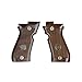 Beretta 84F Wood Grain Pistol Grips Checkered w/ Medallion - JG84FW