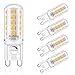 G9 Led Dimmbar Lampen,4W 2700K Warmweiß 32*2835 SMD LED Birnen,Ersatz fur 20W-40W G9 Halogenlampen,G9 Led Leuchtmittel Kein Flackern,400LM AC220-240V 360 Grad Abstrahlwinkel G9 LED Birnen,5er Pack