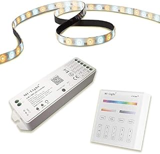 Super 5 in1 Milight RF+WiFi LED Strip Kit with 24v 5.2m IP65 RGB+WW+CW LED Strip  Includes Controller, 2.4 GHz Wall Remote and 24v PSU. Control Via APP or Wall Remote. Works with Alexa & Google Home