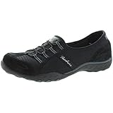 Skechers Sport Women's Breathe Easy Allure Fashion Sneaker, Black, 9 W US