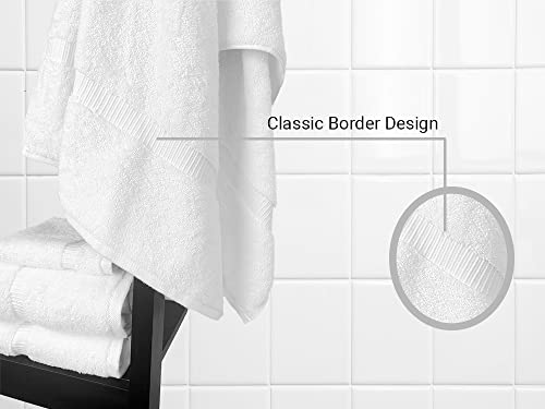 Towel Bazaar Premium Turkish Cotton Super Soft And Absorbent Towels (2-Piece Bath Sheet Towel, White) #TOP2