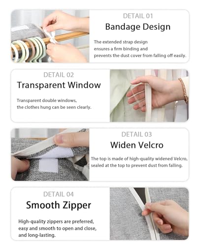 Garment Storage Bags for Hanging Clothes, Garment Bag, Suit Bags for Closet Storage, Garment Bags for Hanging Clothes, for Closet, Shirts, Coats, Dresses4
