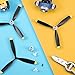 Jenaai 3 Sets RC Plane Propeller 3 Blade Propeller Compatible with F4U 761-8 761-9 761-16 T28 P47 Fighter Remote Control, Radio Controlled Plane with Adapters(400 mm)