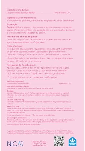 Probaclac Vaginal Probiotic Capsules for Yeast Infection Treatment & Balance Support, Helps Maintain Intimate Flora, Helps Treat (rVVC) , (12) Vaginal Capsules with Applicator, Dairy Free, Gluten Free, Soy Free (1) — view 7