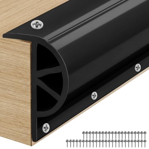 WTMORE Boat Dock Bumpers 16 Feet Dock Edging Guard for Piling and Pier Rub Rail for Boats Protection Dock Fenders Bumpers Includes Mounting Screws Black