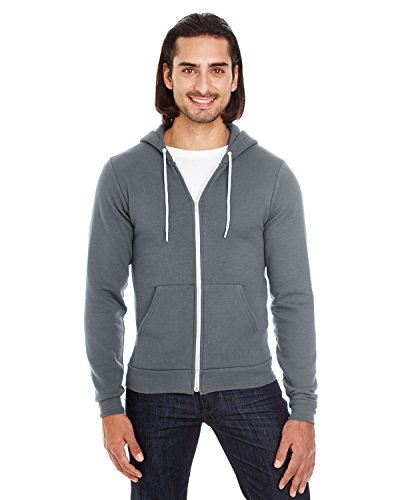 American Apparel Unisex Flex Fleece Zip Hoodie - Asphalt - 2XL