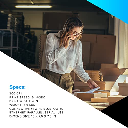 Image of Zebra ZD621 Thermal Transfer Shipping Label Printer | Color Touch LCD | 4x6
