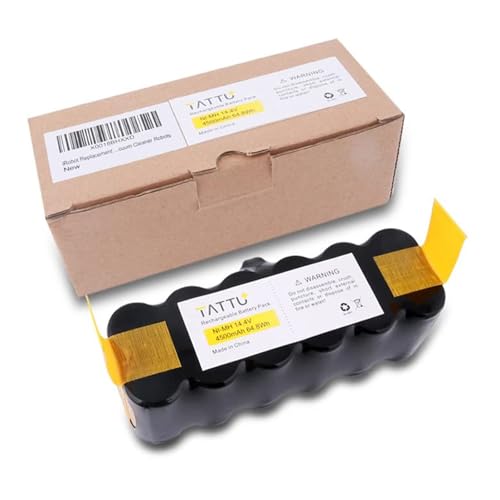 Tattu 14.4V 4500mAh NI MH Batería para iRobot Roomba 500 581 600 605 621 700 785 800 880 Serie de repuesto