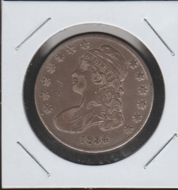 1834 No Mint Mark Capped Bust, Lettered Edge (1807-1836) (90% Silver) Half Dollar Seller Extremely Fine -