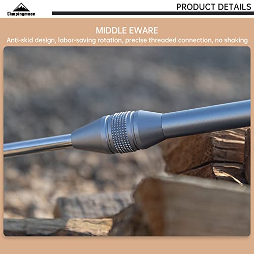 Campingmoon Pocket Bellows Fire Bellows Stainless Steel Camping Blow Fire Tube by Mouth Telescopic Campfire Tool