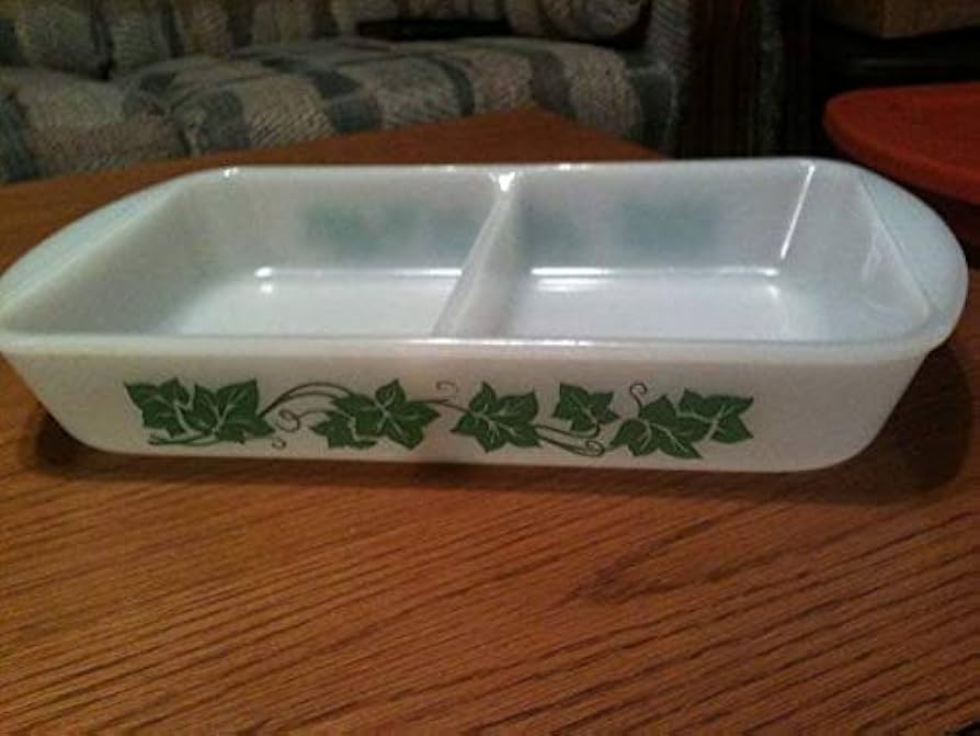 Amazon.com: Glasbake J-263 Ivy 2 1/2 Qt Divided Casserole
