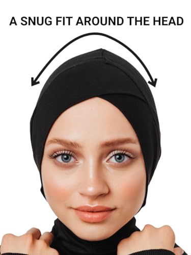 Headphone and glasses hijab, Cotton Under Scarf Tube Cap, ready to wear muslim accessories for women3