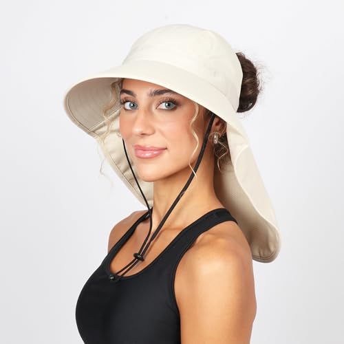 Sombrero protector solar Ponyflo de ala ancha para mujer miniatura 4