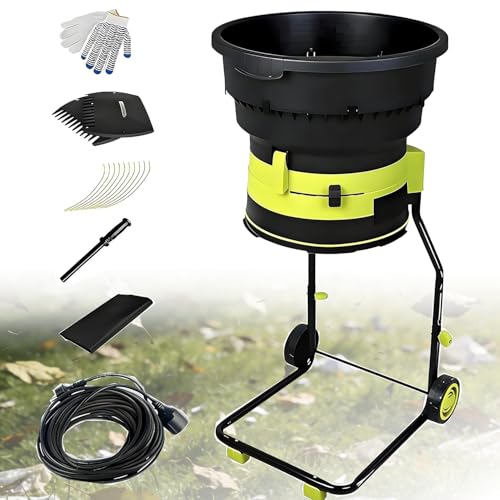 Broyeur De Feuilles Et Composteur Avec Sac De Rangement, Broyeur De Feuilles électrique De Jardin 2500 W, 8000 Tr/Min, Pour Le Nettoyage Du Jardin Et Le...