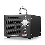 OLYM STORE Portable Commercial Ozone Generator 5000mg/h, O3 Machine Air Ionizers Deodorizer for Home Rooms, Smoke, Cars and Pets, w/ Remote Control Timing, Black 110v