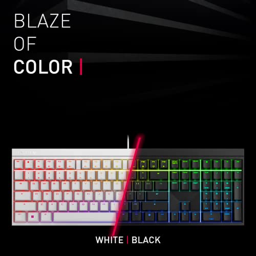 Cherry Mx 2.0S Wired Gaming Keyboard With Rgb Lighting Different Mx Switching Characteristics: Mx Black, Mx Blue, Mx Brown, Mx Red And Mx Silent Red (White - Mx Black Switch) #TOP4