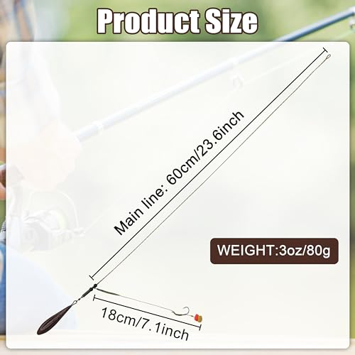 Kit de pesca para carpa – Equipamento para cabelo de carpa com gancho giratório, chumbada de milho,