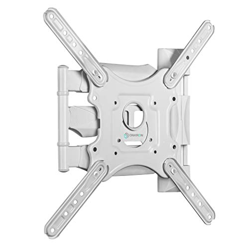 Onkron Tv Wall Mount Full Motion Arm Bracket For 32" To 55-Inch Lcd Led Flat Screens Up To 77 Lbs Extendable Adjustable Swivel Vesa Up To 400 X 400 Mm M4 White #TOP7