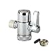 Weirun Kitchen Bathroom Sink Faucet Water Filter Diverter Valve for Push on 3/8 inch Tubing Replacement Part Adapter with M22 X M24 Connector ,Polished Chrome