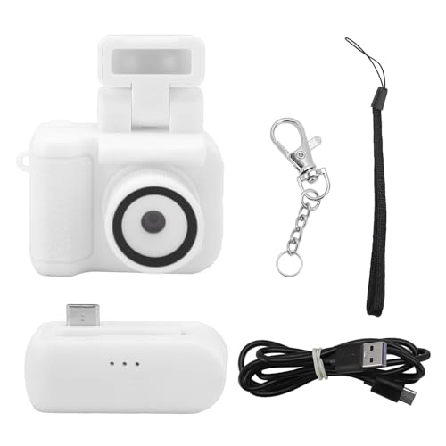 Cámara Digital Mini Llavero 1080P con Linterna Blanco miniatura 1