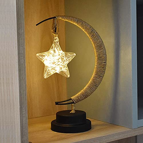 Guocheng Glass Star Shaped Fireworks Fairy Lights Retro Style Decor Night Light Decorative Led Boho Table Lamps For Home Drawing Room Nursery Bedroom, Usb Power(Star) #TOP29