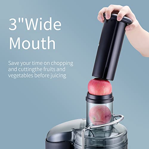 Juicer Machines, Kognita Lcd Monitor 1100W Centrifugal Juicer With 3'' Big Mouth Feed Chute, Anti-Drip, Tainless-Steel Filter Easy Clean Included Brush #TOP2