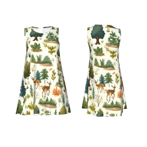 Robe d'été sans manches motif nature | Tenue de plage et vacances fluide pour femme - 5