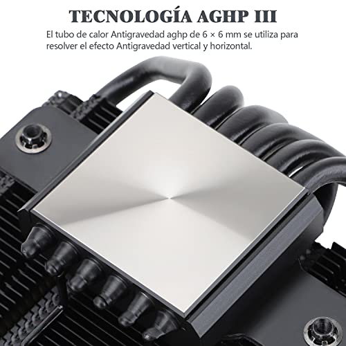 Image of Thermalright AXP120-X67 Black ARGB Low Profile CPU Air Cooler with Quite 120mm TL-C12015B-S PWM Fan, 6 Heat Pipes, 67mm Height, for AMD AM4 /Intel LGA 1700 /115X /1200 /20XX
