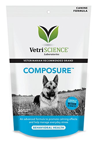 VetriScience Laboratories - Composure, Calming Support for Dogs, 30 Bite Sized Chews