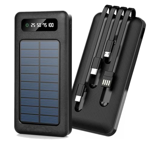 POWER BANK SOLARE 20000MAH UNIVERSALE CON TORCIA E USB A RICARICA RAPIDA 5V 2.1A