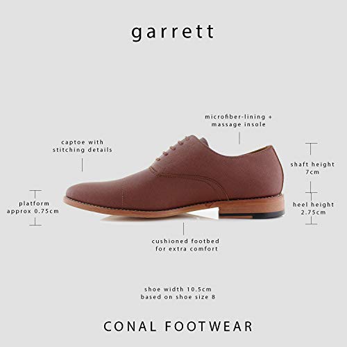 Ferro Aldo Garrett Mfa19623L Men’s Classic Vegan Leather Lace-Up Oxford Formal Dress Shoes, Black, 12 #TOP1