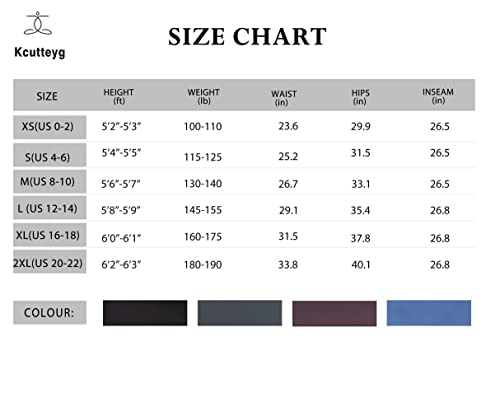 Kcutteyg Yoga Pants For Women With Pockets High Waisted Leggings Workout Sports Running Athletic Pants (Black, Large) #TOP5