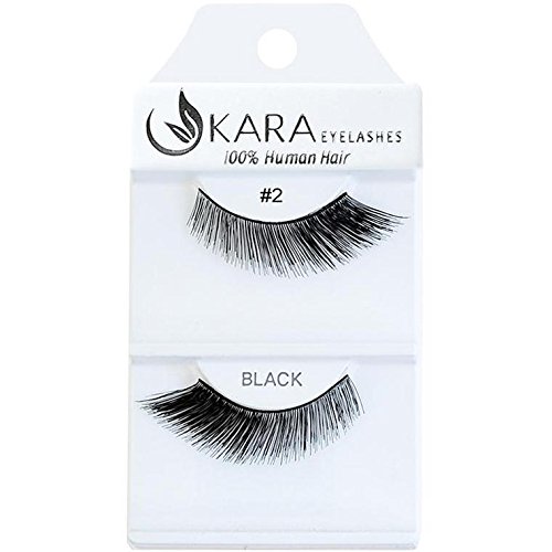 UKARA 100% Human Hair Natural False Eyelashes (#K-EL-002-12 Pack) Fake Lash Makeup