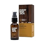 Every Man Jack Men's Beard Oil - Sandalwood Fragrance - Deeply Moisturizes and Softens Your Beard and Adds a Natural Shine - Naturally Derived with Shea Butter and Argan Oil - 1 fl oz