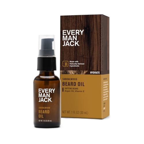 Every Man Jack Men's Beard Oil - Sandalwood Fragrance -