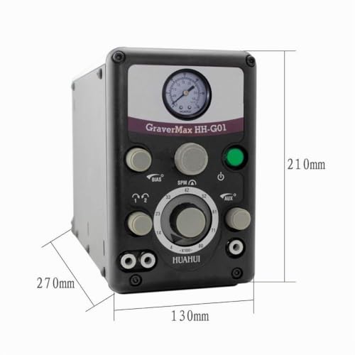 Miniatura 2 de Máquina De Grabado Joyería Neumática,220v Grabador Impacto Doble Cabezal,Herramienta De Joyería De Grabado Multifunción Eléctrica,Graver Graver Neumático 400-8000 Prm Para Manualidades De Joyería