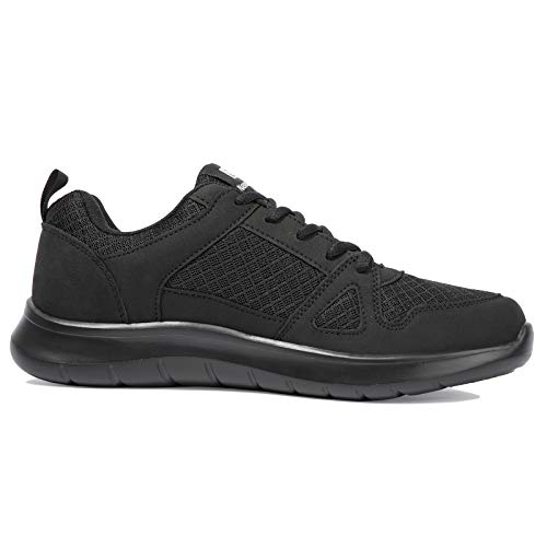 Newdenber Men's Lightweight Sneakers Comfortable Athletic Walking Running Tennis Shoes (13 Us, Black/Black) #TOP3