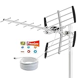 📡【𝗖𝗮𝗯𝗹𝗲 𝗖𝗼𝗮𝘅𝗶𝗮𝗹 𝗣𝗿𝗲𝗺𝗶𝘂𝗺 𝗱𝗲 𝟭𝟬 𝗺 𝗽𝗮𝗿𝗮 𝗦𝗲𝗻̃𝗮𝗹 𝗙𝗶𝗿𝗺𝗲】Equipada con un cable coaxial de alta pureza, mejora la transmisión y mantiene una señal estable incluso en condiciones meteorológicas adversas. Reduce pérdidas y garantiza una experiencia de visualización continua y sin interrupciones.